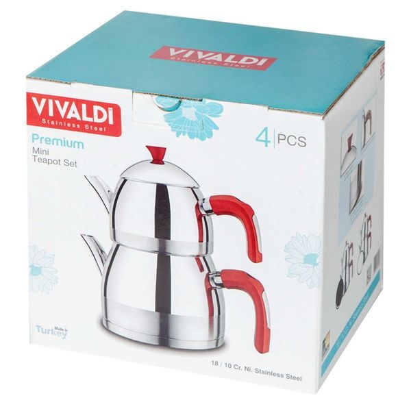 Czajnik do parzenia herbaty po turecku PREMIUM 1,5L różowy - Arena.pl