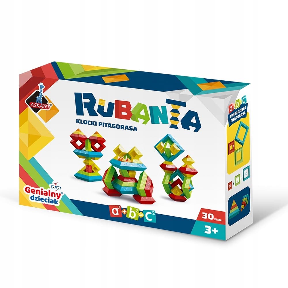 RUBANTA KLOCKI PITAGORASA 30 ELEMENTÓW EDUKACYJNE