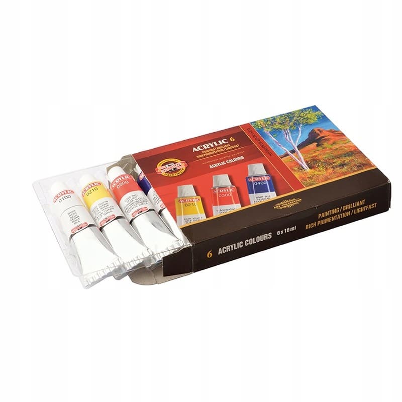 FARBY ACRYLOWE 162701 KPL 6 KOLORÓW 2921