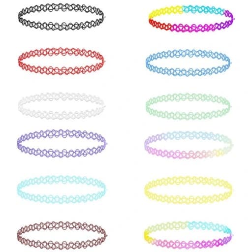 Zestaw 24 szt. Chokerów Naszyjniki choker