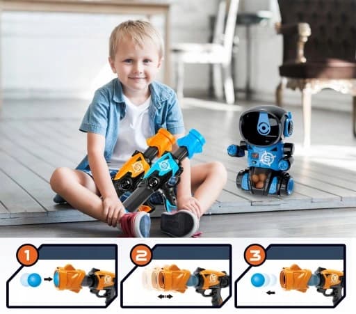 ROBOT CEL do STRZELANIA GRA 2 PISTOLETY NA KULKI
