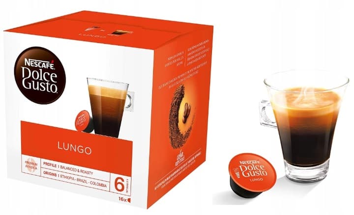 Kapsułki do ekspresu Nescafe Dolce Gusto Lungo 16x