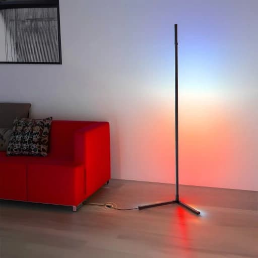 LAMPA PODŁOGOWA STOJĄCA LED RGB NAROŻNA PILOT APKA