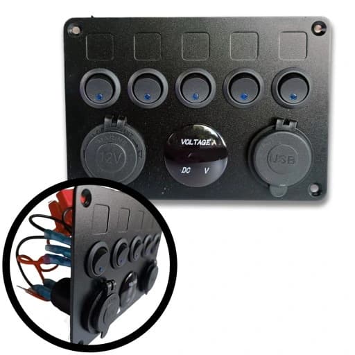 PANEL ŁADOWARKA USB zapalniczki + PRZEŁĄCZNIKI