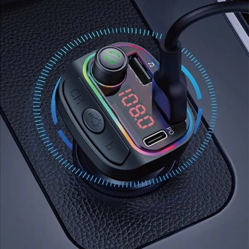 TRANSMITER BLUETOOTH SAMOCHODOWY FM ŁADOWARKA USB QC 3.0